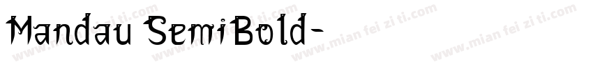 Mandau SemiBold字体转换